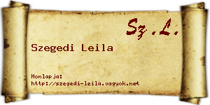 Szegedi Leila névjegykártya
